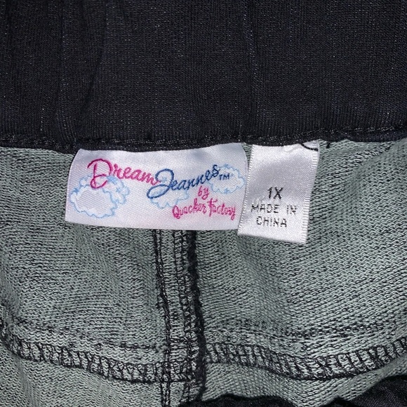 NWT Dream Jeannes by Quacker Factory size 1X black boot cut plus size Bling Y2K - Picture 5 of 10